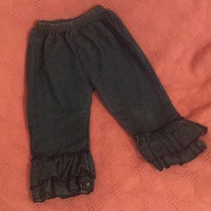 3T girls denim ruffle pants